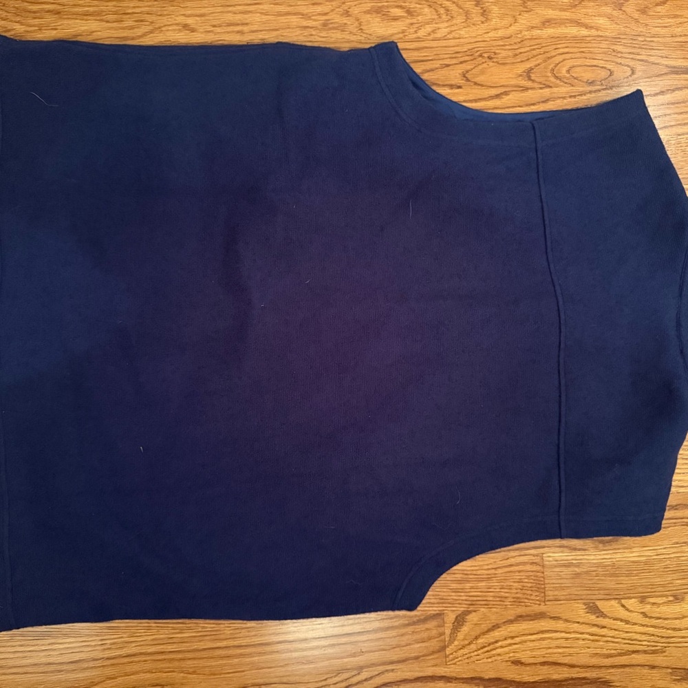Men's Navy Blue Marmot fleece vest - Picture 6 of 8
